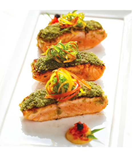 Salmon and Tomato Snack with Whole Grain Crackers