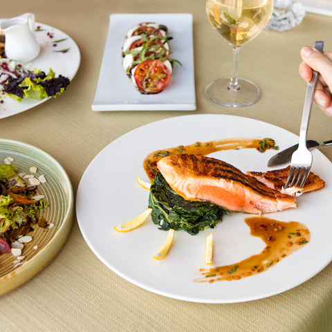 Baked Haddock* With Peas, Carrots and Lemon Dressing